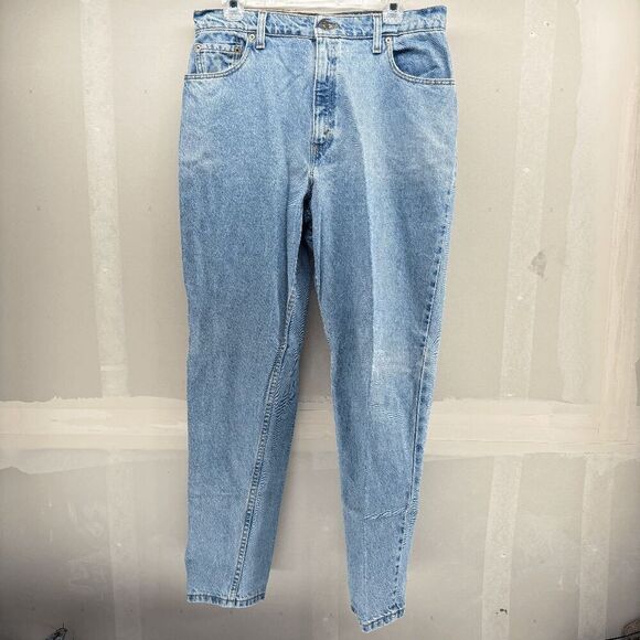 Vintage Levis 551 Jeans Womens 14 Blue Relaxed Tapered High Waist Mom 90s Y2K - Picture 1 of 9